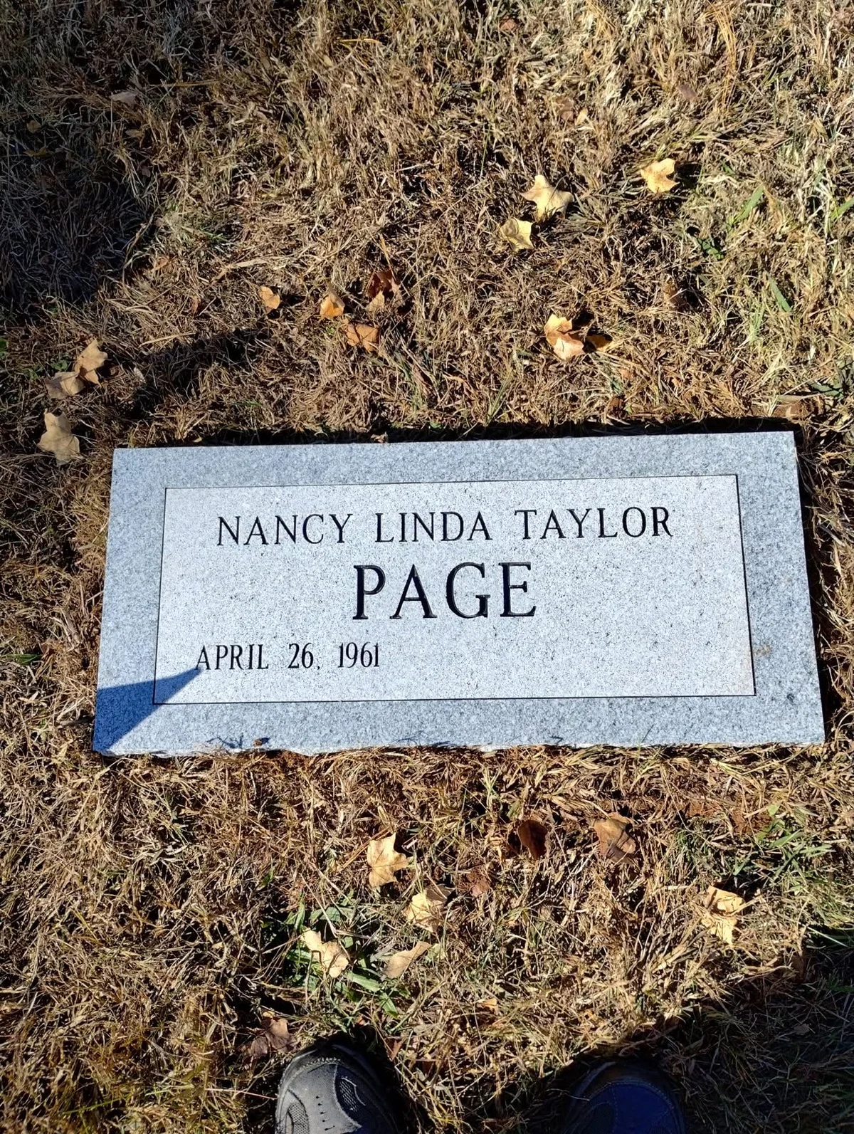 The Page flat marker with a fine engraved border and clearly spaced lettering